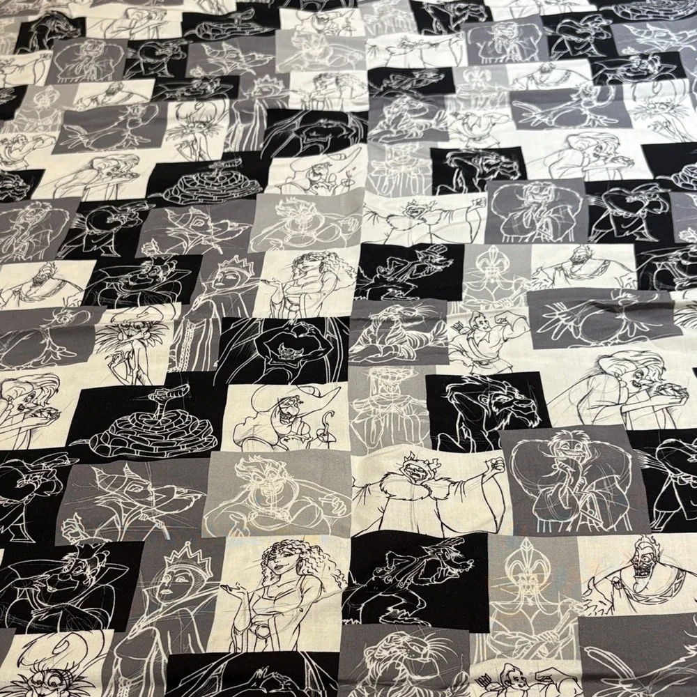 Disney Villians Black and White Patterned Scarf